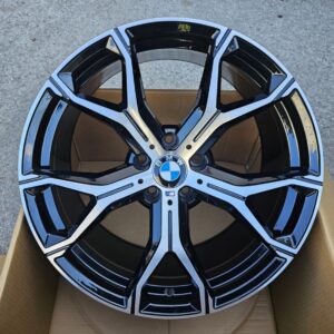 R22 BMW 5x120 x5 x6 AMZ HP959D Black polish 22x9.5 ja 22x10.5