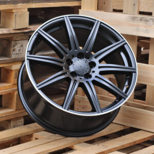 R19x8.5  5X112  ET  35  66.6  B1061  Black Half Matt+Polished Lip (BLHMPL)  For MER  (Z2)  (Rear+Front (AKC 105 Eur))