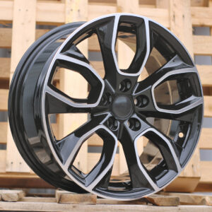 R16x7  5X112  ET  45  57.1  H593  Black Partial Polished (BP)  For SKODA  (K3)