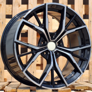 R19x8  5X120  ET  30  72.56  B1667  (FBX081)  Black Polished (MB)  For BMW  (K7)  (HYBRID FORGED Rear+Front)