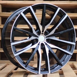 R22x10 5X120 ET 40 74.1 H0324 (TS977/0212) Black Polished (MB) For BMW (K7) (Rear+Front)