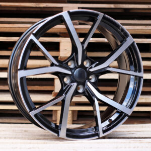 R19x8.5  5X112  ET  45  57.1  B5801  (IN5499)  Black Partial Polished (BP)  For VW  (P2)