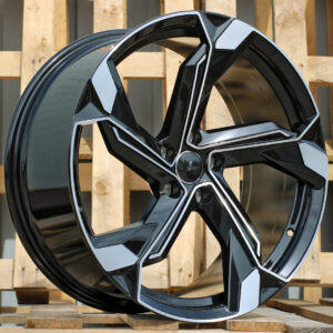 R21x9  5X112  ET  36  66.5  Y1201  (FBX150)  Black Polished (MB)  For AUD  (K8)  (HYBRID FORGED)