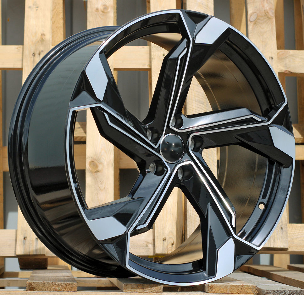 R21x9 5X112 ET 36 66.5 Y1201 (FBX150) Black Polished (MB) For AUD (K8) (HYBRID FORGED)