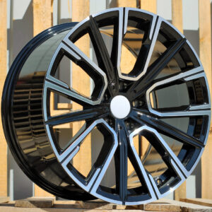 R20x8.5  5X112  ET  25  66.6  B5836  (IN5515)  Black Polished (MB)  For BMW  (K8+K7)  (Rear+Front)