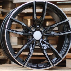 R18x8  5X120  ET  34  72.6  I5478  Black Polished (MB)  For BMW  (K7)  (Rear+Front)