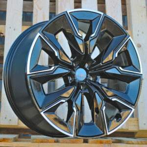 R21x10.5  5X112  ET  44  66.5  H3447F  Black Polished (MB)  For BMW  (K3)  (HYBRID FORGED Rear+Front)