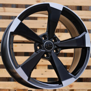 R18x8  5X112  ET  40  66.5  XE351  (BK5589)  Black Polished (MB)  For AUD  (K2)