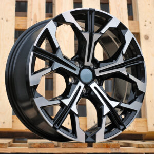 R19x8  5X112  ET  27  66.6  H3457F  Black Polished (MB)  For BMW  (M)  (HYBRID FORGED Rear+Front)