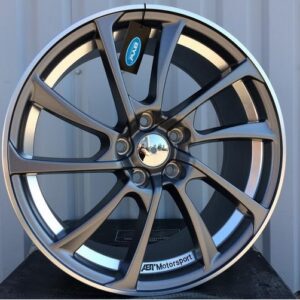 R18x8  5X112  ET  40  66.5  B1135  Gun Metal+Polished Lip (GMPL)  For AUD  (K7)