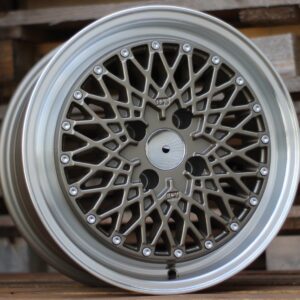 R15x7.5  4X100  ET  25  67.1  L1497  Gun Metal+Polished Lip (GMPL)  For RACIN  (K3)  (STYLE BBS)
