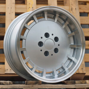R16x8  5X112  ET  11  66.6  SW355  Silver+Polished Lip (SP)  For MER  (P1)  (Rear+Front)