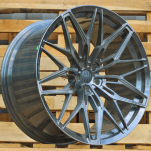 R23x11  5X112  ET  35  66.6  HXF02  Dark Brush Silver (DBS)  For HAXER  (K3)  (FORGED  (NEW Model) Rear+Front)