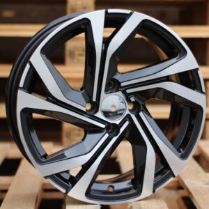 R15x6.5  4X100  ET  37  60.1  B5762  (BY1645)  Black Polished (MB)  For RENAU  (R)