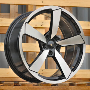 R19x8.5 5X112 ET 40 66.5 F9781 Black Polished (MB) For AUD (Z3) (HYBRID FORGED)