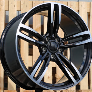 R18x8  5X120  ET  40  72.6  BK855  (BY1121)  Black Polished (MB)  For BMW  (Z2+Z3)  (Rear+Front)