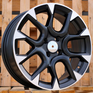 R16x6.5  4X98  ET  35  58.1  B1675  Black Polished Half Matt (MBHM)  For FIAT  (Z2)  (ABARTH Style)