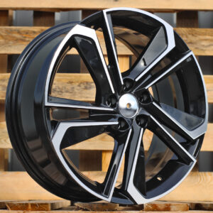 R17x7  5X100  ET  51  57.1  B1113  Black Polished (MB)  For SKODA  (R+M)