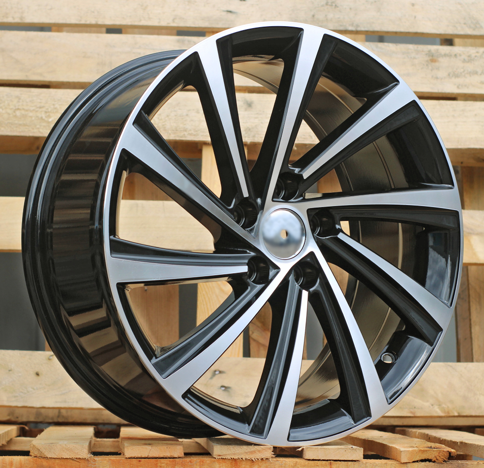 R19x8 5X112 ET 45 57.1 D2403 (YF1151) Black Polished (MB) For SKODA (K7) (HYBRID FORGED)