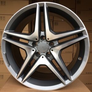 R18x9.5  5X112  ET  45  66.6  BY496  Grey Polished+Powder Coating (MGPC)  For MER  (P1)  (Rear+Front)