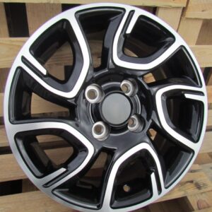 R14x6  4X100  ET  35  54.1  XE186  Black Polished (MB)  For KIA  (R)