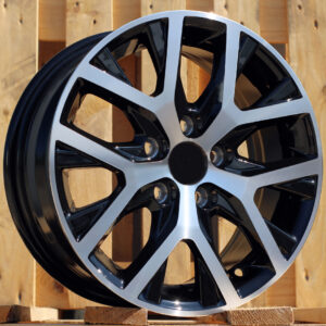 R14x6  5X100  ET  38  57.1  L1173  Black Polished (MB)  For VW  (K3)