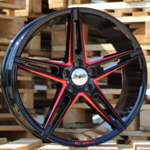 R18x8.5  5X100  ET  32  73.1  B1455  Black Polished+Red Line (SBR)  For RACIN  (K7)