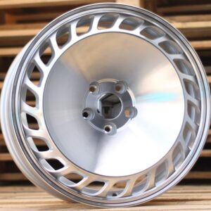 R17x7.5  5X112  ET  35  66.6  FLG34  Polished Silver+Polished Lip (MSPL)  For RACIN  (K4)  (Style ROTIFORM)