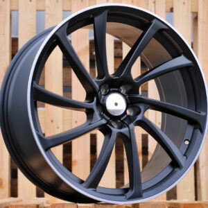 R20x9  5X112  ET  33  66.5  B1135  (IN1095)  Black Half Matt+Polished Lip (BLHMPL)  For AUD  (K7+P2)  (Style ABT)