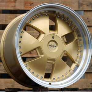 R20x11 5X112 ET 32 66.6 AT674 (LU1831) Gold+Polished (YP) For MER (K3) (MONOBLOCK Style Rear+Front)