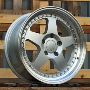 R17x8  5X120  ET  34  72.6  HE750  Silver+Polished Lip (SP)  For BMW  (P1)
