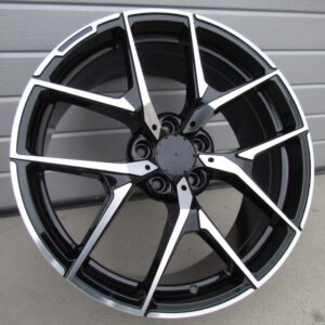 R19x8.5  5X112  ET  43  66.6  XE137  (BY1225)  Black Polished (MB)  For MER  (P+Z3+Z2)  (Rear+Front)