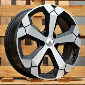 R17x6.5 5X114.3 ET 45 66.1 Y1274 Black Polished Half Matt (MBHM) For DACIA (R+P+P2) (NEW Model)