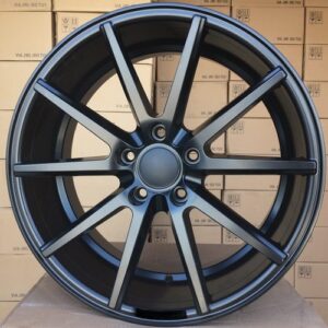 R18x8 5X112 ET 35 66.5 HX014 (QC2211) Black Half Matt (BLHM) For HAXER (N2) ((Rear+Front))