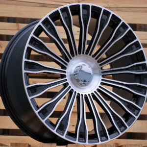 R21x9  5X112  ET  34  66.6  I0313  (BY1785)  Black Polished (MB)  For MER  (Z3)  (Rear+Front)