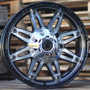 R17x8 12X135/139 ET 0 110.1 QC801 Black Polished (MB) For 4X4 (R) ()