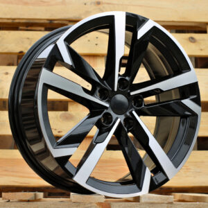 R19x8 5X112 ET 42 57.1 FBX254 Black Polished (MB) For SKODA (Z7) (HYBRID FORGED)