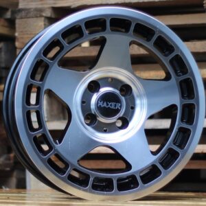 R15x7  4X100  ET  25  73.1  HX026  Black Polished (MB)  For HAXER  (L6)