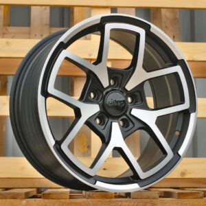 R18x8 5X127 ET 35 71.5 FBX373 Black Polished Half Matt (MBHM) For JEEP (Z4) (HYBRID FORGED)
