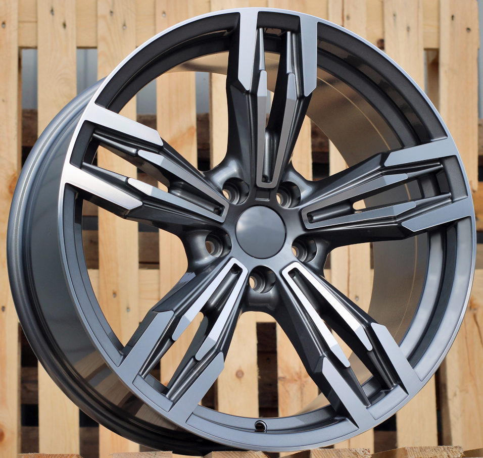 R17x8 5X120 ET 34 72.6 BY983 (BK5730) Grey Polished (MG) For BMW (D1+P)