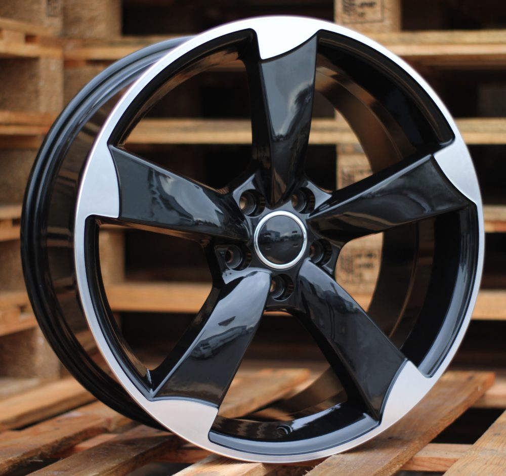 R19x8.5 5X112 ET 30 66.5 BK217 (BY939) Black Polished (MB) For AUD (Z2)