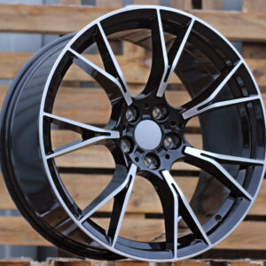 R18x8 5X120 ET 30 72.6 B1617 (IND7046) Black Polished (MB) For BMW (K7)