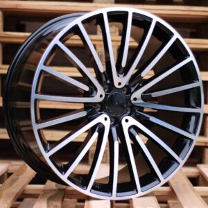 R20x9.5  5X112  ET  45  66.6  MR532  (FL-0235)  Black Polished (MB)  For MER  (P1)  (HYBRID FORGED Rear+Front)