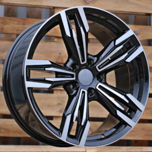 R17x8  5X120  ET  20  74.1  BY983  (BK5730)  Black Polished (MB)  For BMW  (L6+R)