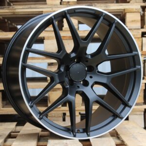 R22x10  5X112  ET  45  66.6  FE115  (IN7039)  Black Matt+Polished Lip (BMPL)  For MER  (P2)