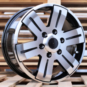 R16x7  6X125  ET  55  74.1  BK562  Black Polished (MB)  For RACIN  (R+P2+K4)  (IVECO Daily (max 1400kg))