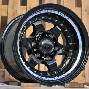 R15x10  6X139.7  ET  M44  108.1  L2156  Black+Polished Lip (BLPL)  For 4X4  (K3)