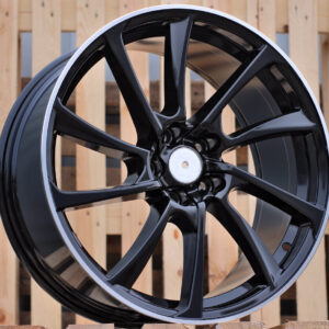 R17x7.5  5X112  ET  35  66.5  B1135  Black+Polished Lip (BLPL)  For AUD  (P)  ((AKC 65 Eur))