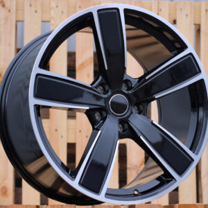 R22x9.5 5X130 ET 46 71.6 H5082 (ZLRGW400) Black Polished (MB) For PORCH (K3) (FORGED (Rear+Front))