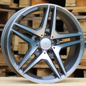 R17x8  5X112  ET  40  66.6  BK443  Grey Polished (MG)  For MER  (R)  ((AKC 75 Eur))